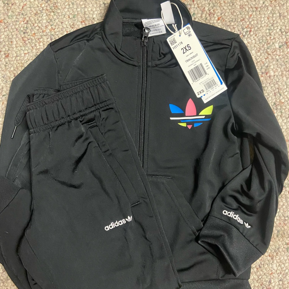 adidas originals primeblue tracksuit black 2xs unisex